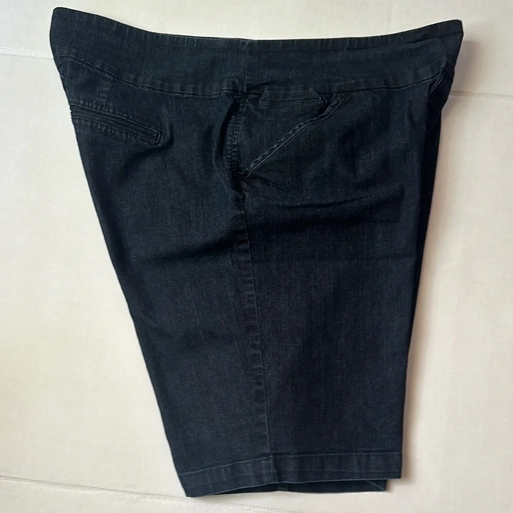 Style & Co High-Waisted Denim Bermuda Shorts - XL - Dark Wash